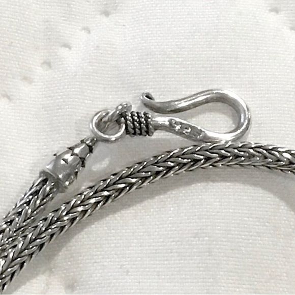 Sterling Jewelry - Sterling Silver Wheat Chain Braided Necklace 20inches